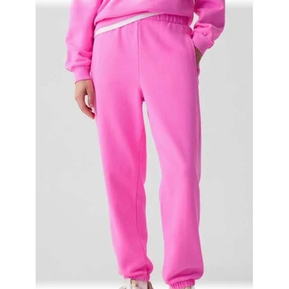 GAP High Rise VintageSoft Relaxed Joggers Sweatpants Athleisure Neon Pink Lounge